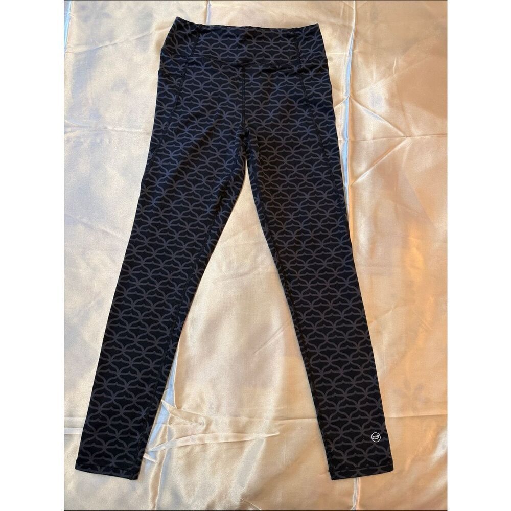 Vineyard Vines Black Patterned Girls' Leggings